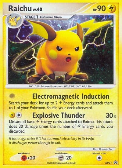Raichu - DP21 Diamond and Pearl Promos Pokemon card