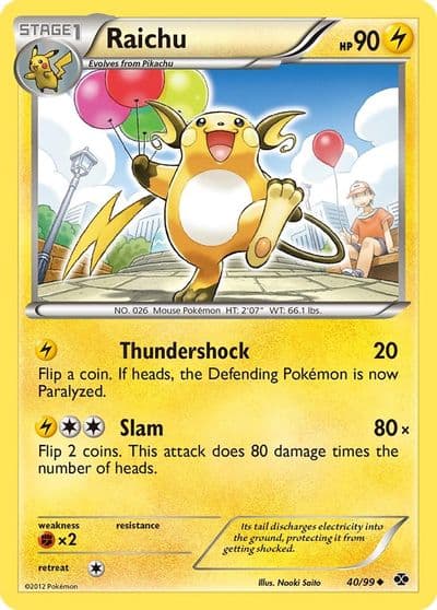 Raichu Next Destinies Pokemon card