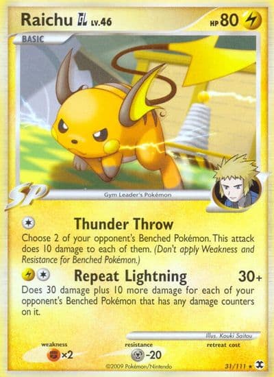 Raichu GL Rising Rivals Pokemon card