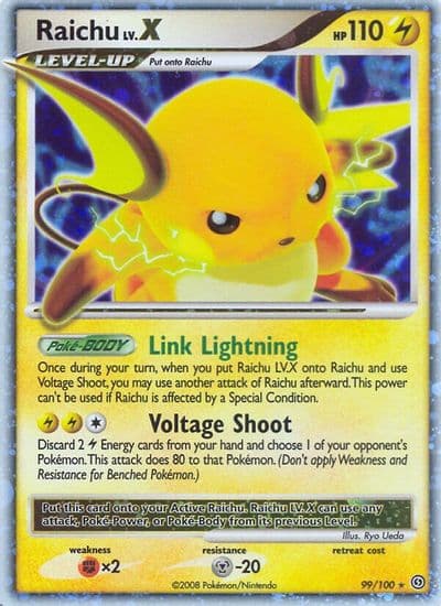 Raichu LV.X Stormfront Pokemon card