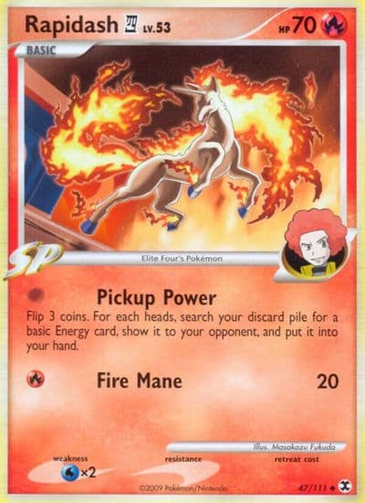 Rapidash E4 Rising Rivals Pokemon card