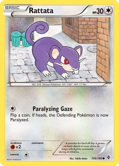 Rattata Boundaries Crossed Pokemon card
