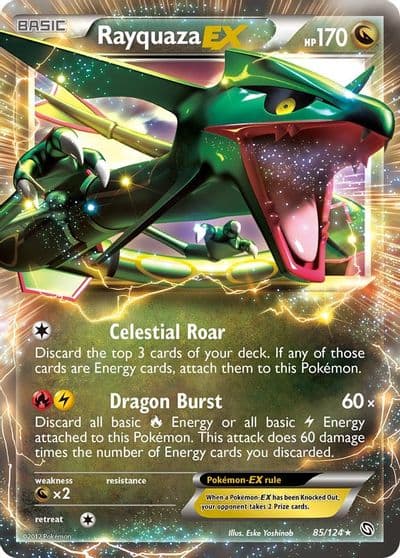 Rayquaza EX Dragons Exalted Pokemon card