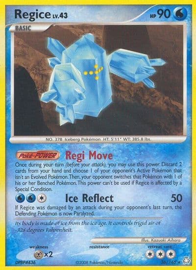 Regice Legends Awakened Pokemon card