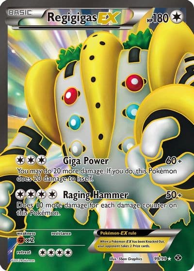 Regigigas EX (99 Full Art) Next Destinies Pokemon card