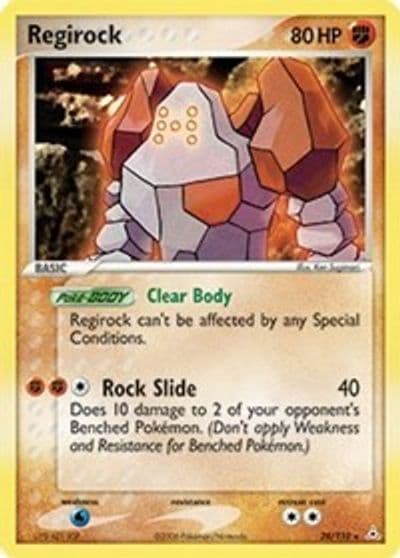 Regirock Holon Phantoms Pokemon card