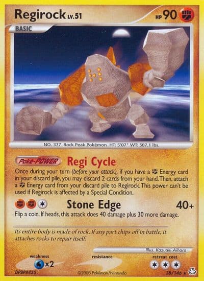 Regirock Legends Awakened Pokemon card