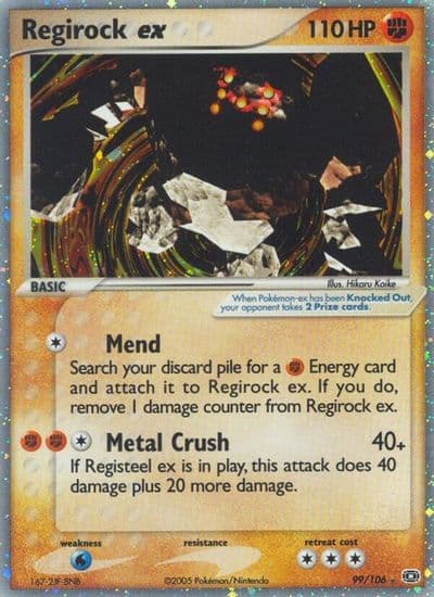 Regirock ex Emerald Pokemon card