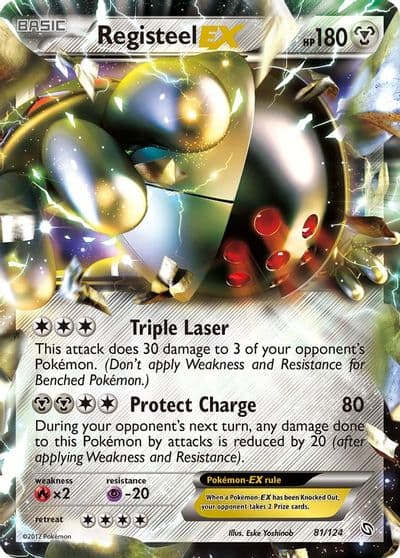 Registeel EX Dragons Exalted Pokemon card