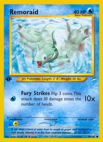 Remoraid Neo Destiny Pokemon card