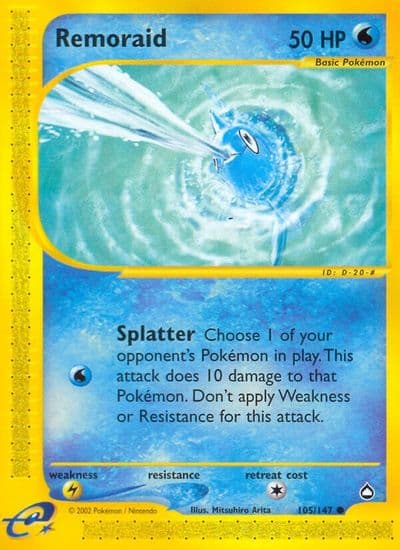 Remoraid Aquapolis Pokemon card
