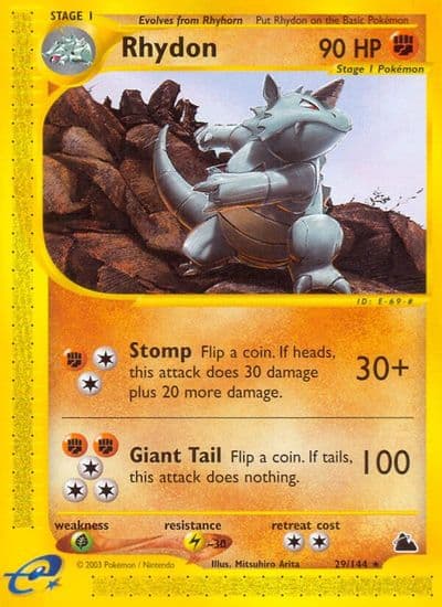 Rhydon (29) Skyridge Pokemon card