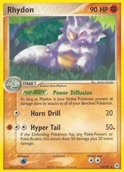 Rhydon Hidden Legends Pokemon card