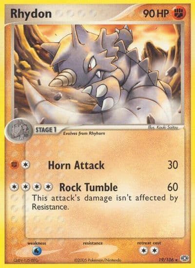 Rhydon Emerald Pokemon card
