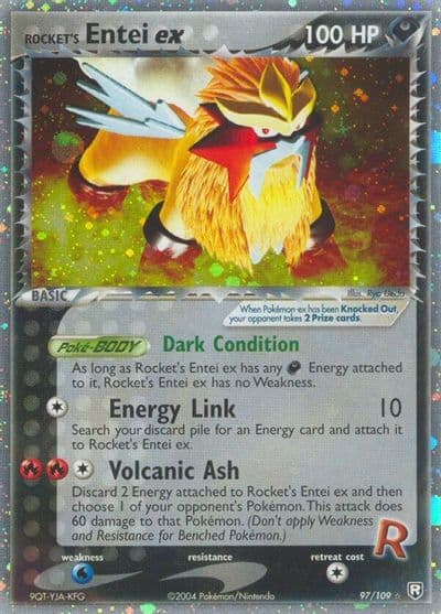 Rocket's Entei ex Team Rocket Returns Pokemon card