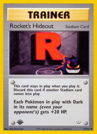 Rocket's Hideout Neo Revelation Pokemon card