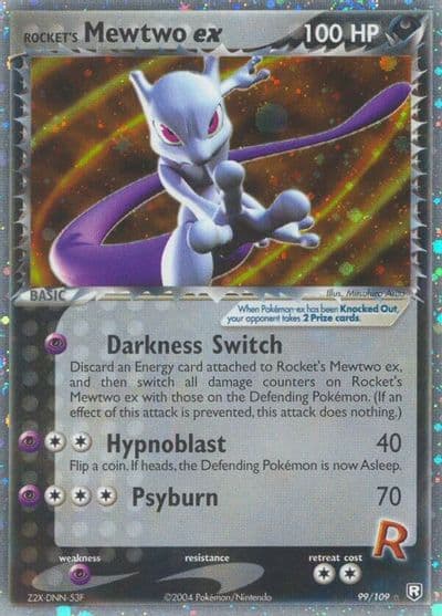 Rocket's Mewtwo ex Team Rocket Returns Pokemon card
