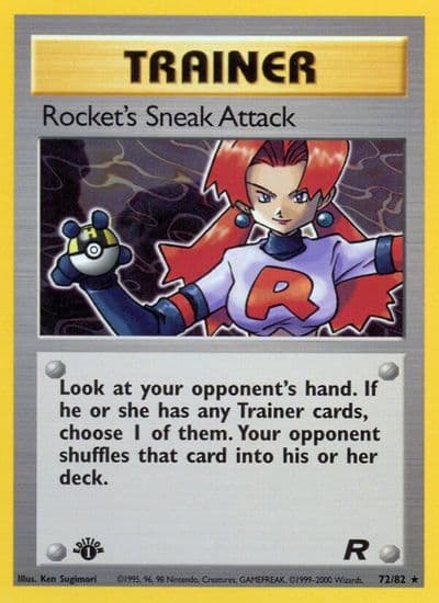 Rocket's Sneak Attack (72) Team Rocket Pokemon card