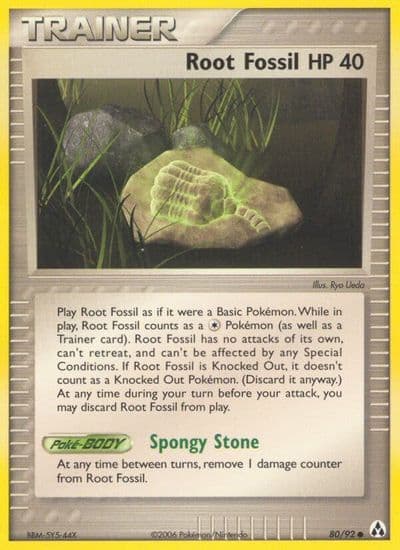 Root Fossil Legend Maker Pokemon card