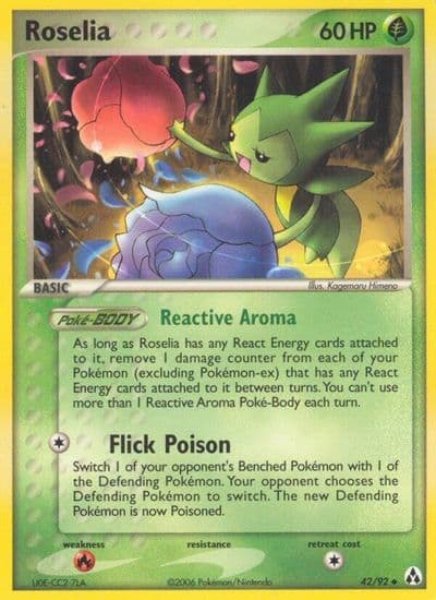 Roselia Legend Maker Pokemon card