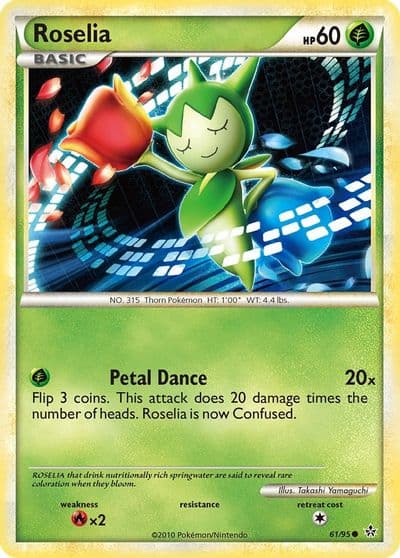 Roselia Unleashed Pokemon card