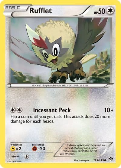 Rufflet Plasma Storm Pokemon card