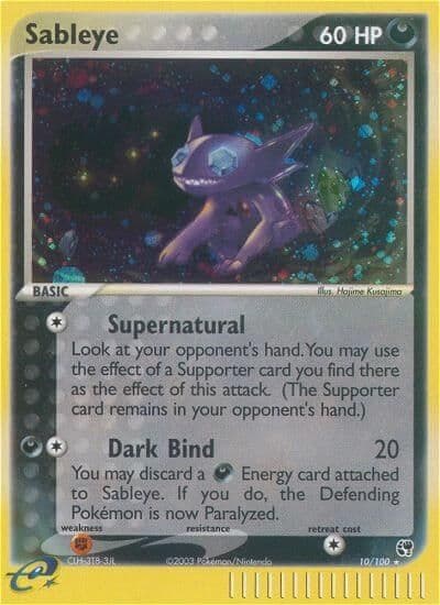 Sableye Sandstorm Pokemon card