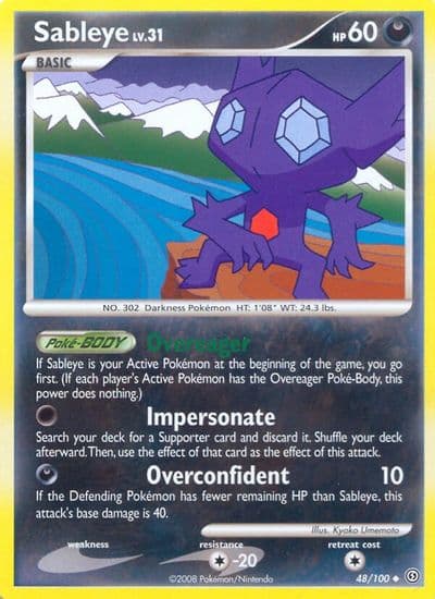 Sableye Stormfront Pokemon card
