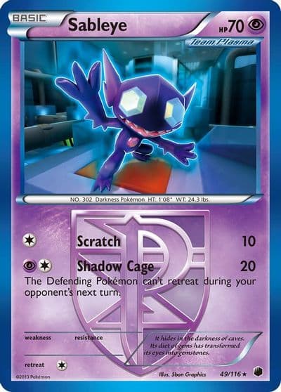 Sableye (Team Plasma) Plasma Freeze Pokemon card