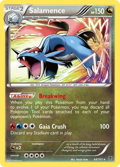 Salamence Plasma Blast Pokemon card