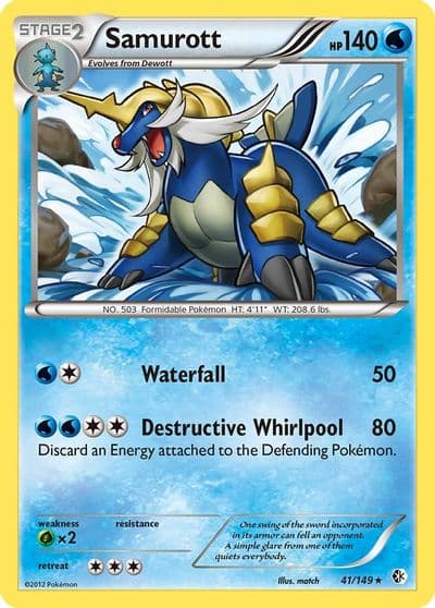 Samurott Boundaries Crossed Pokemon card