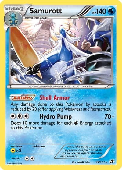 Samurott Legendary Treasures Pokemon card