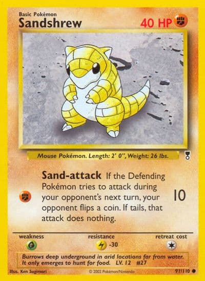 Sandshrew Legendary Collection Pokemon card