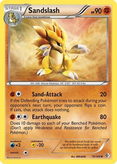 Sandslash Boundaries Crossed Pokemon card