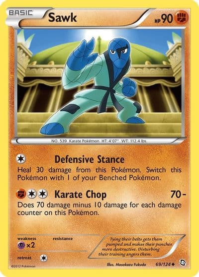 Sawk Dragons Exalted Pokemon card