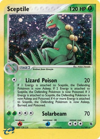 Sceptile Ruby and Sapphire Pokemon card