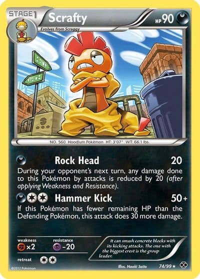 Scrafty Next Destinies Pokemon card