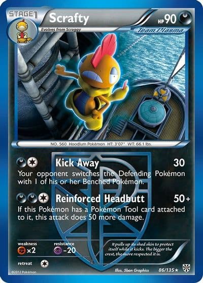 Scrafty (Team Plasma) Plasma Storm Pokemon card