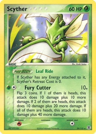 Scyther FireRed & LeafGreen Pokemon card