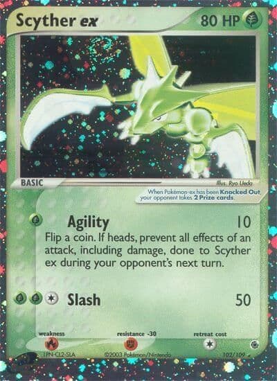 Scyther ex Ruby and Sapphire Pokemon card