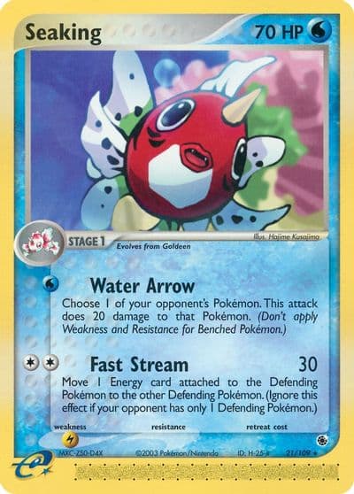 Seaking Ruby and Sapphire Pokemon card