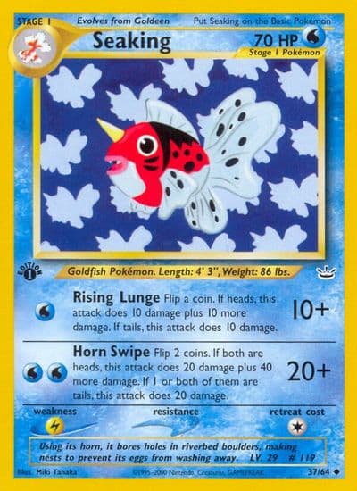 Seaking Neo Revelation Pokemon card