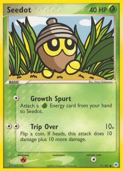 Seedot Hidden Legends Pokemon card