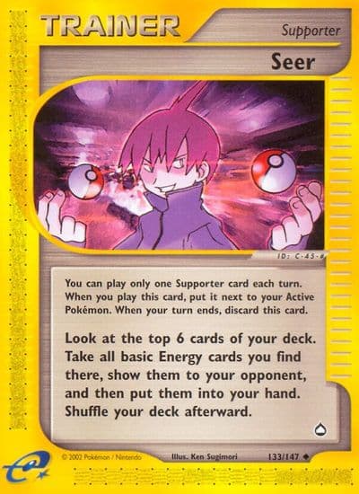 Seer Aquapolis Pokemon card