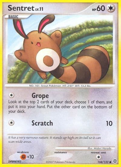 Sentret Secret Wonders Pokemon card