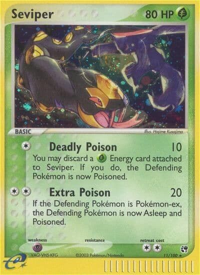Seviper Sandstorm Pokemon card