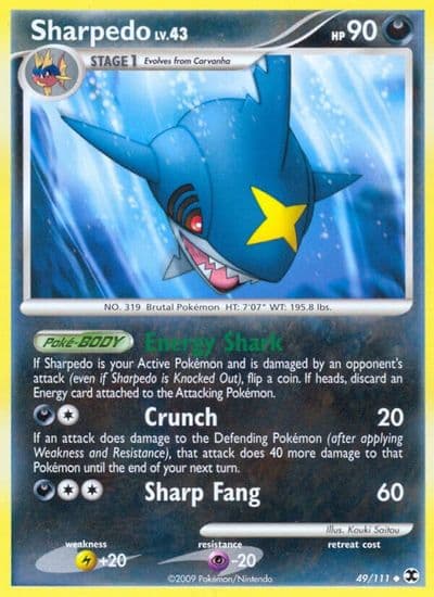 Sharpedo Rising Rivals Pokemon card