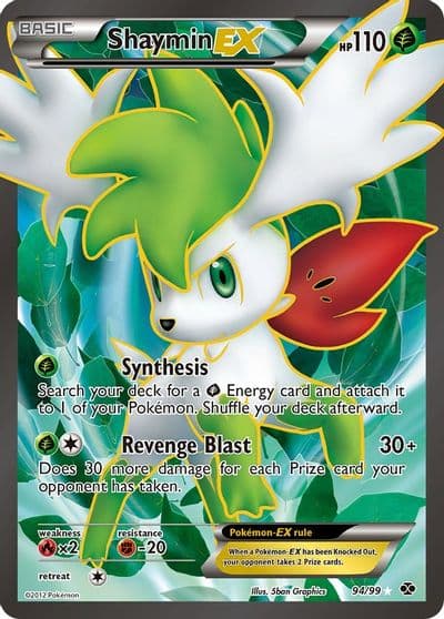 Shaymin EX (94 Full Art) Next Destinies Pokemon card