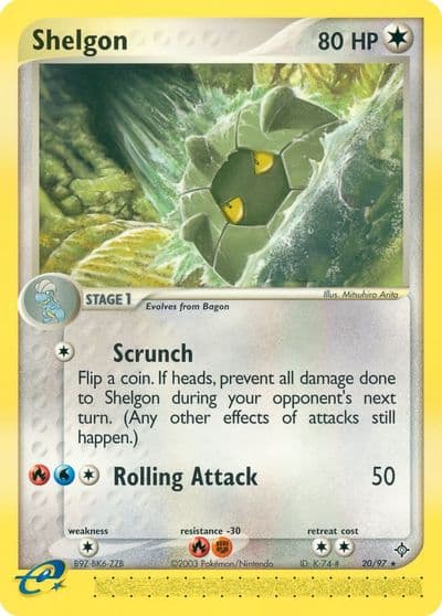 Shelgon Dragon Pokemon card