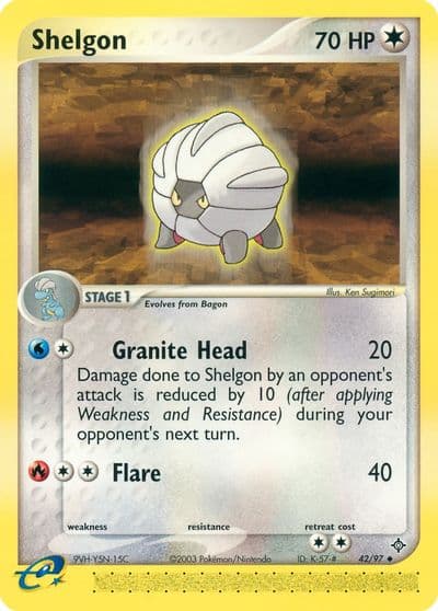 Shelgon Dragon Pokemon card